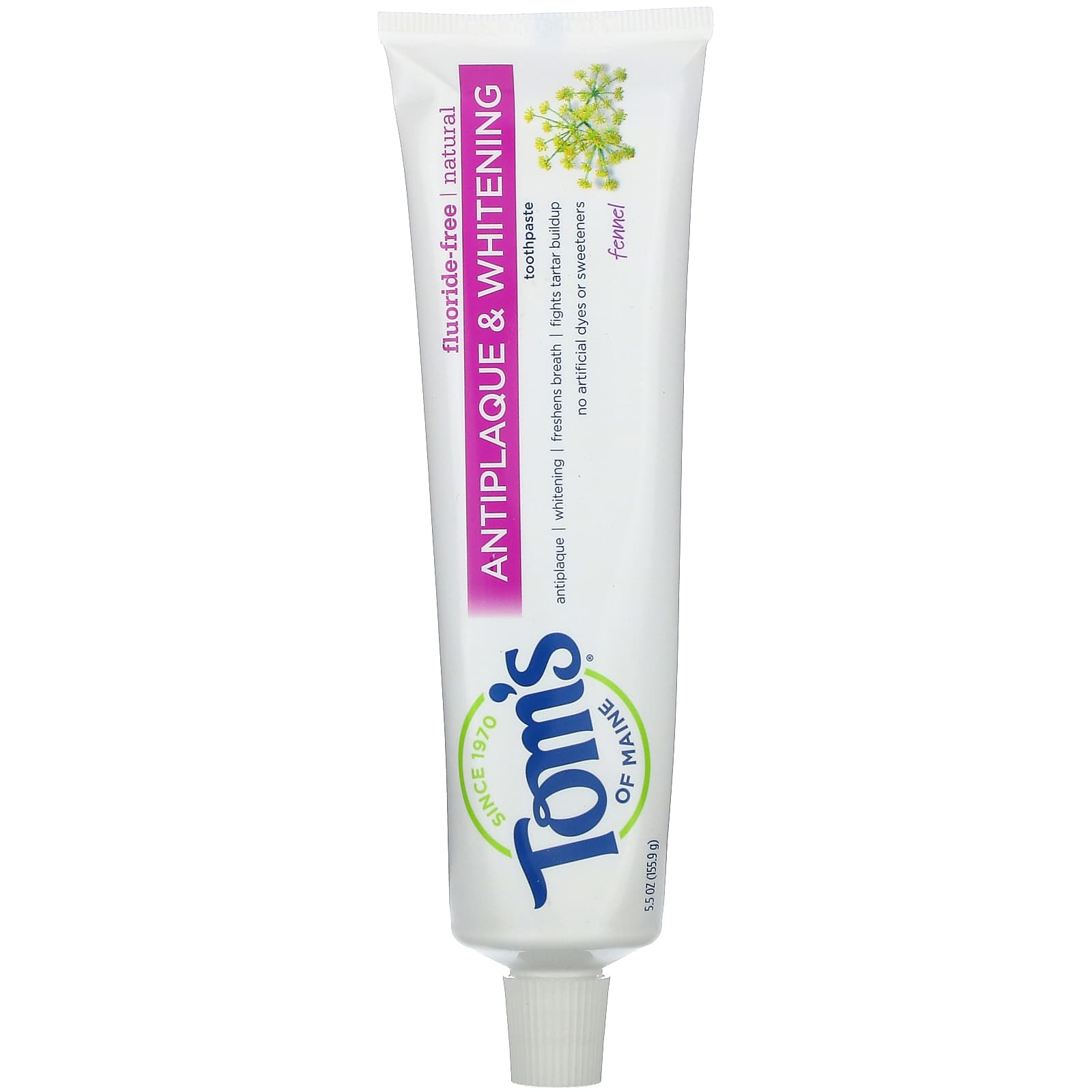 Tom’s Of Maine, Toothpaste Tartar Control/Whitening Fennel, 5.5 Oz UPC 077326830758 | HiLife Vitamins